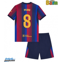 Barcelona Pedri Gonzalez #8 Hjemmedraktsett Barn 2026-27 Kortermet (+ Korte bukser)
